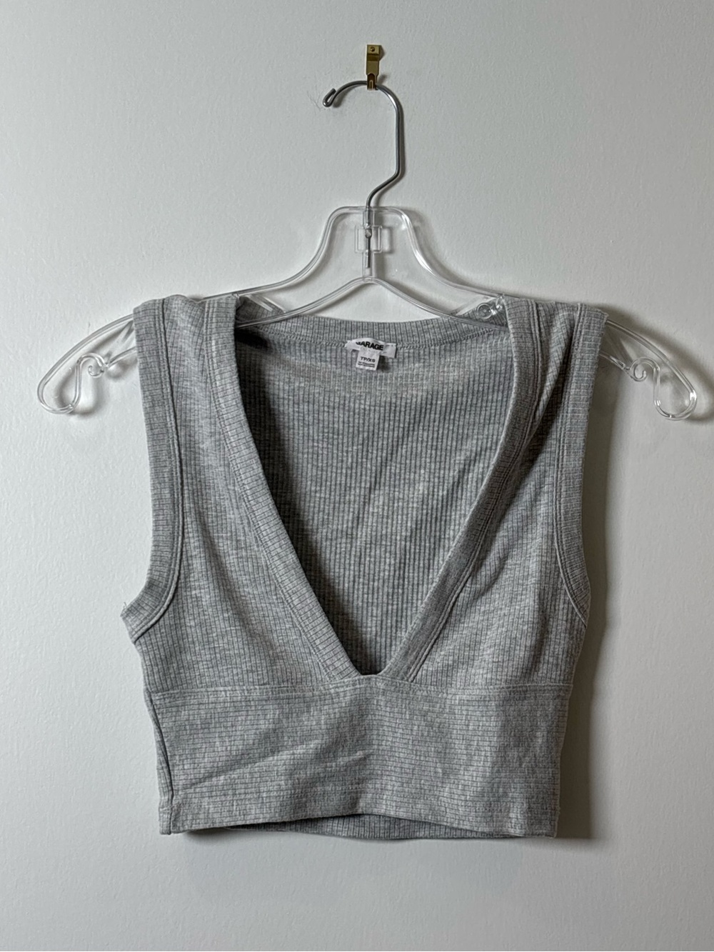 Garage Plunge V-Neck Rib Tank Top